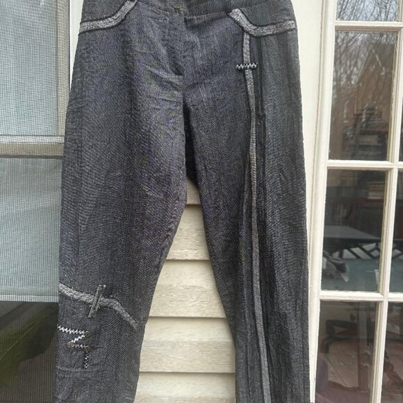 Me Paris Women's Ankle Pants Euro Size 40 / US 8 or M, Made in France - Picture 4 of 4